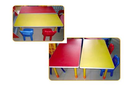 吉林幼儿园桌椅教学用品学习桌椅六人木制儿童桌椅儿童桌椅